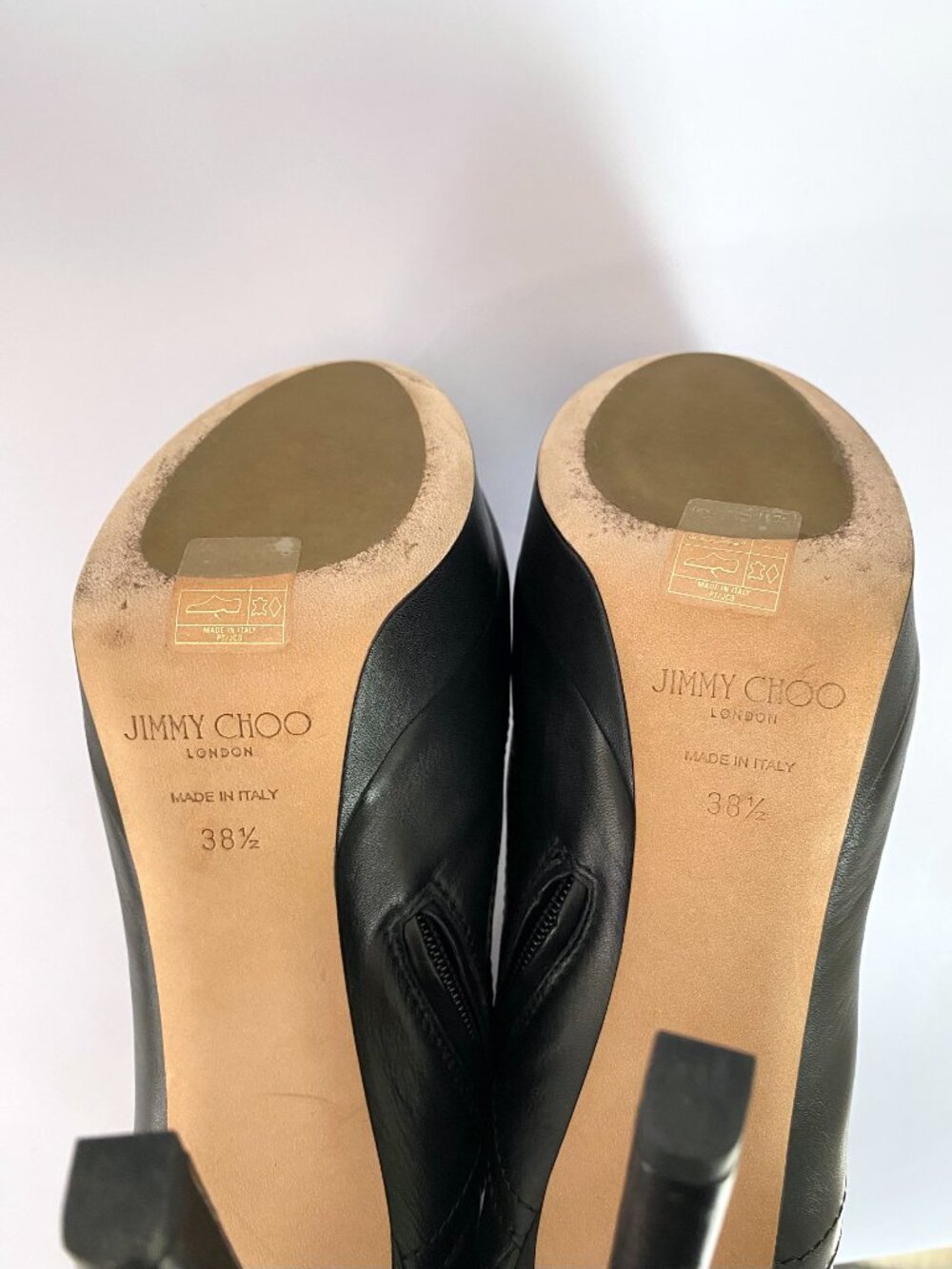 Jimmy Choo Britney 115 Black Leather Platform Ankle Boot Size EU 38.5 / US 8 - Picture 13 of 13